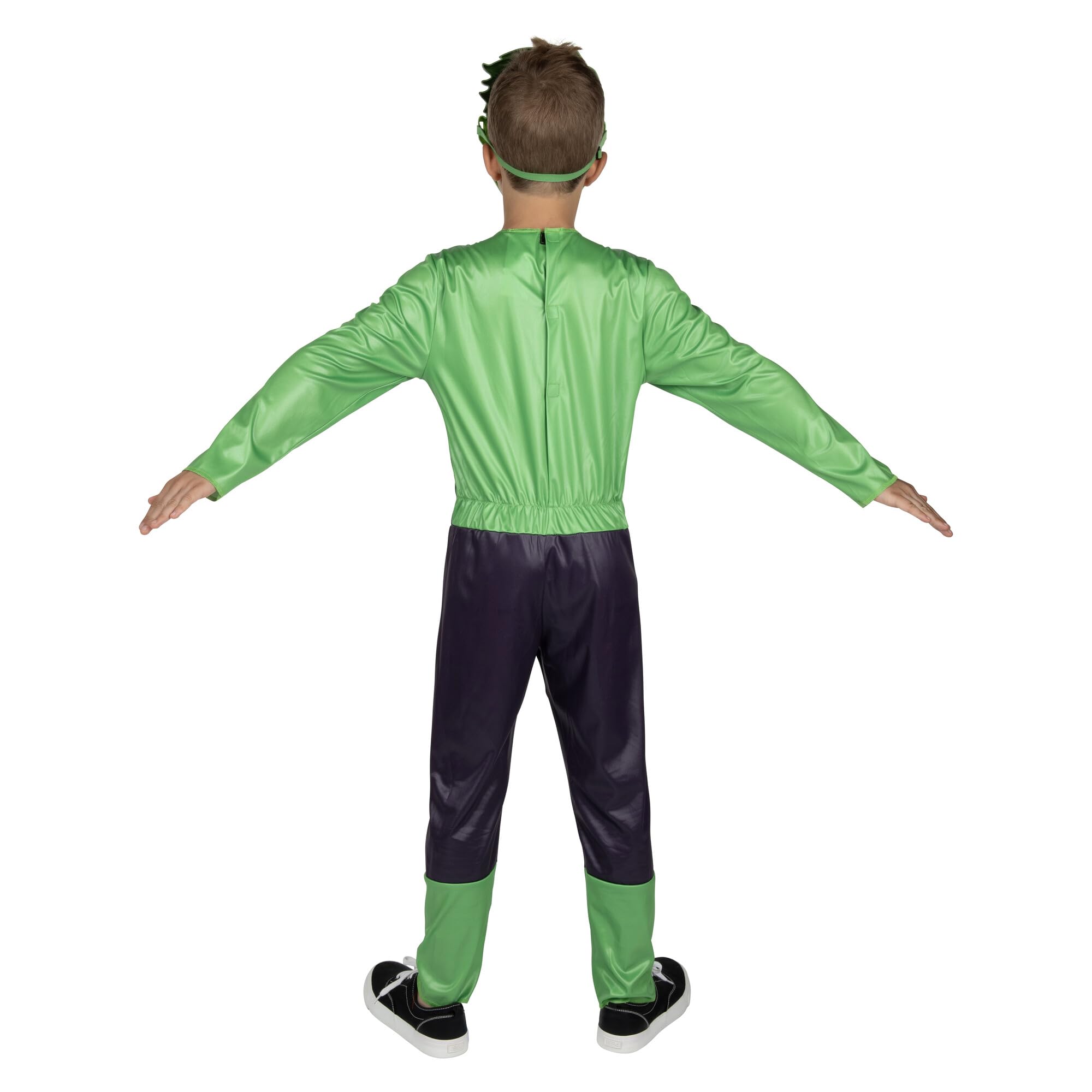 Marvel Hulk Deluxe Child Costume – Green Muscle Jumpsuit with Molded Mask for Boys & Girls
