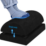 StepLively Ergonomic Under Desk Foot Rest with Adjustable Height Support Foam Cushion & Washable Cover for Office Comfort