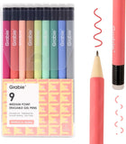 9-Color Erasable Gel Pen Set with 0.7 mm Tips