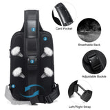 BANGE Waterproof Sling Bag with USB Charging Port – Lightweight Crossbody Chest Backpack for Men (Black)