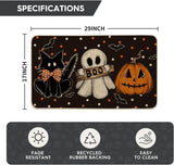 Artoid Mode Halloween Doormat – Non-Slip Rubber Welcome Mat for Entryway & Porch (17x29", Black)