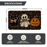 Artoid Mode Halloween Doormat – Non-Slip Rubber Welcome Mat for Entryway & Porch (17x29", Black)