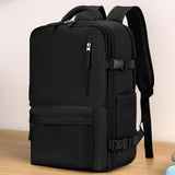 Large Carry-On Travel Backpack with Shoe Compartment & Wet Pocket – Flight Approved – A1 Black