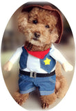 Funny Cowboy Dog Costume – Dark Blue Western Pet Outfit for Halloween & Parties