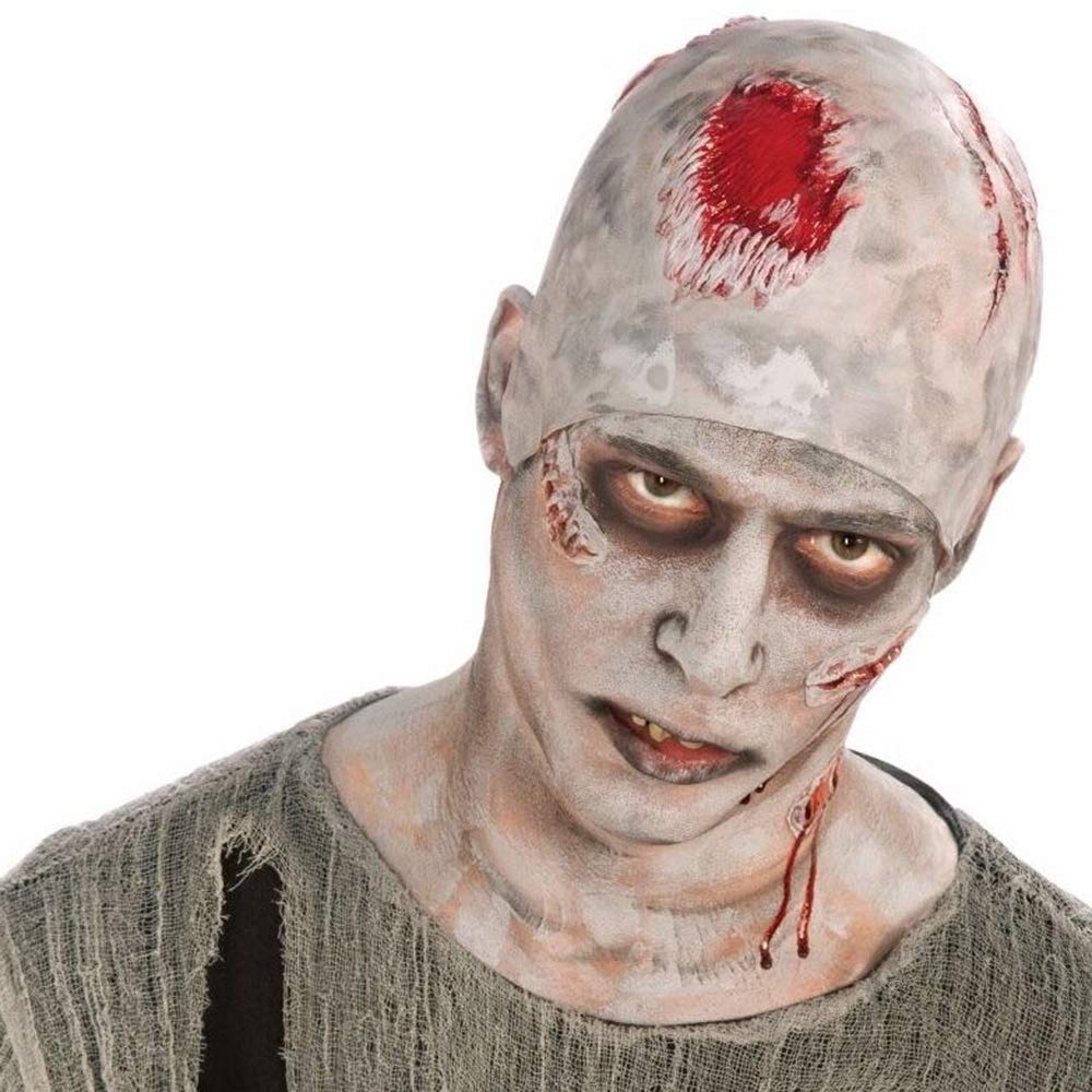 PACETAP 2 Pieces Bald Caps Makeup Latex Bald Caps Bald Head Wig Cap Halloween Makeup Blad Cap Cosplay Accessory for Kids Adults Teens (Small+Large size)