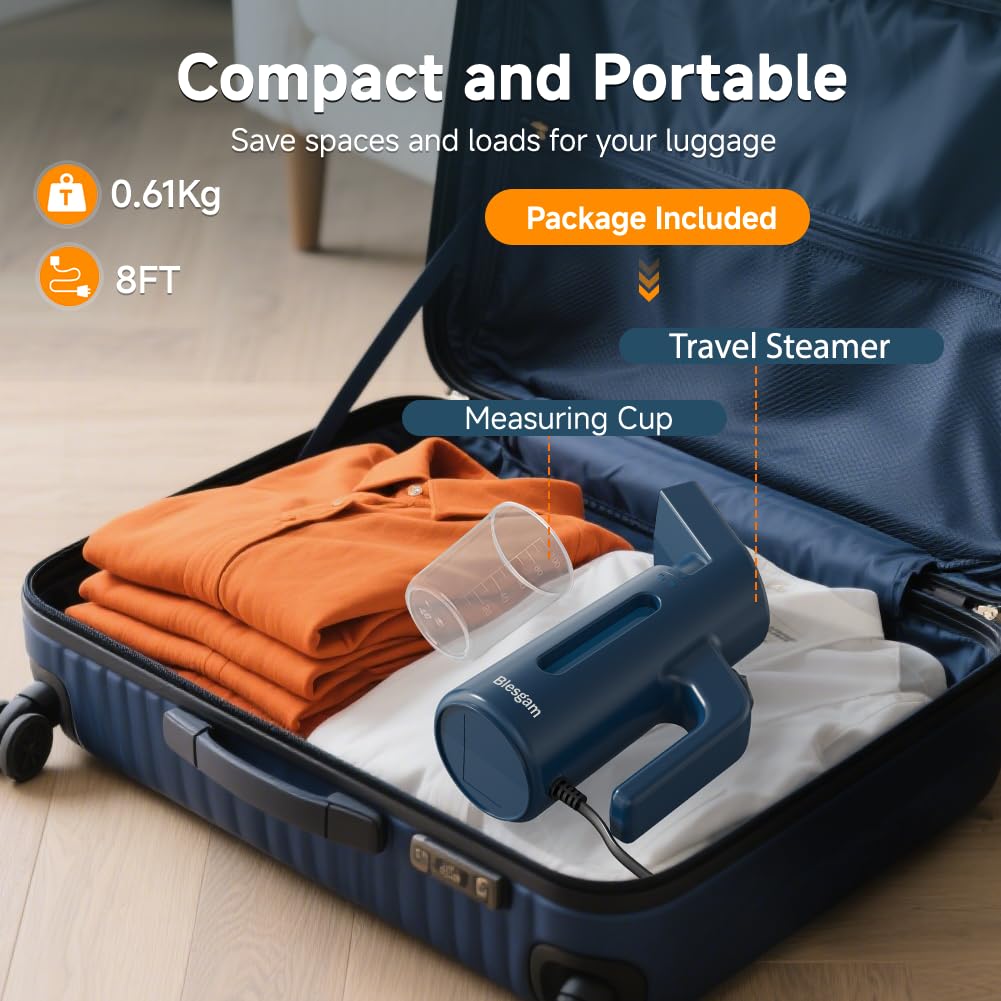 GY168 Dual-Row Steam Handheld Garment Steamer 180ML Tank Portable Clothes Steamer with Fast Heat Technology