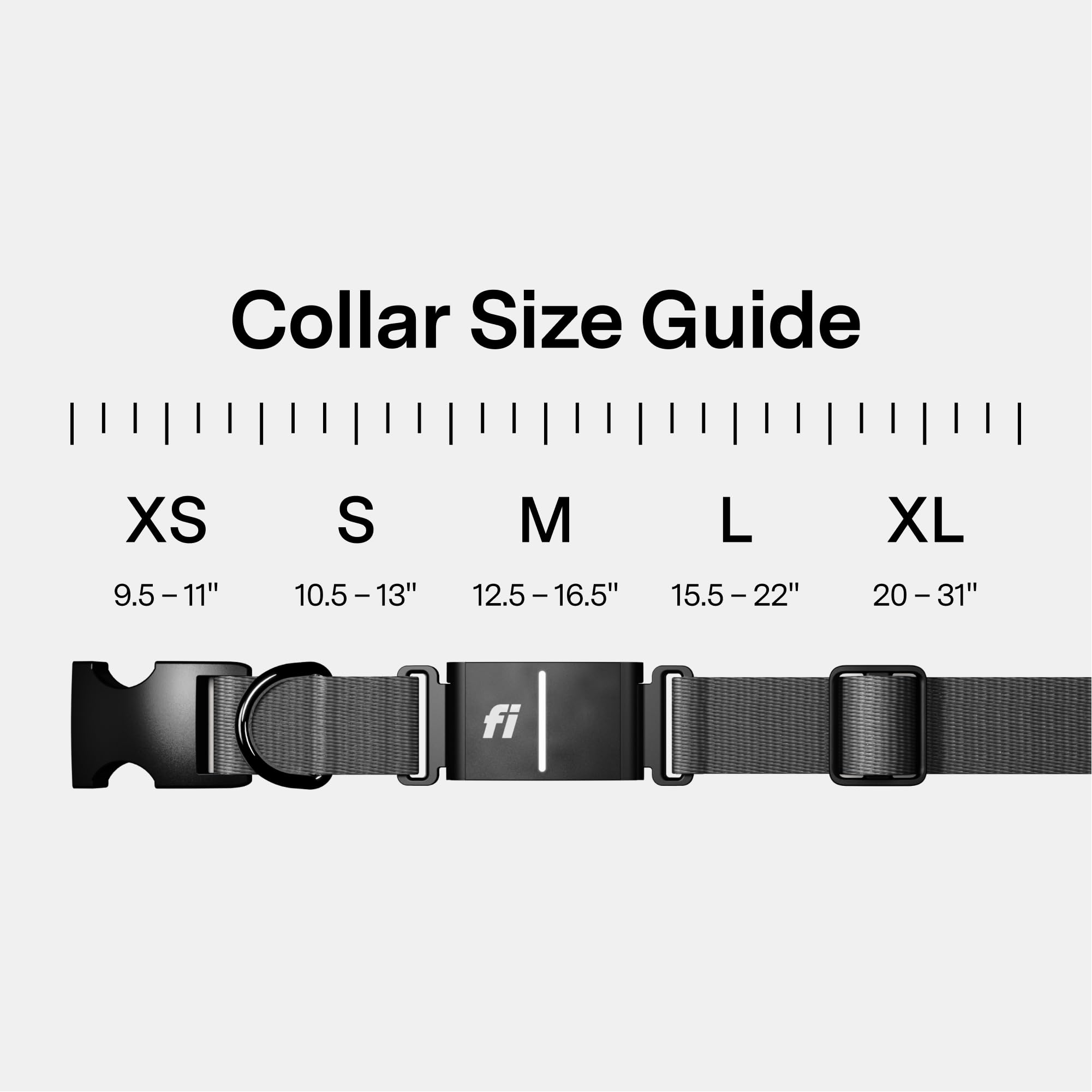 Fi Series 3+ Smart GPS Dog Collar Gray with Live Tracking, Escape Alerts & AI Health Monitoring System