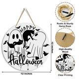 Autumn Wooden Round Sign – 12" Rustic Farmhouse Hanging Fall Decor with Jute Rope