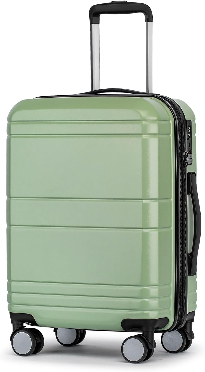 Rose Gold 20-Inch Expandable Hardshell Carry-On with TSA Lock