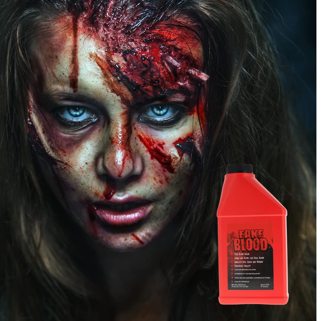 Realistic Stage Blood – 16oz Pint Fake Blood for Halloween Makeup & Cosplay (Non-Toxic, Washable)