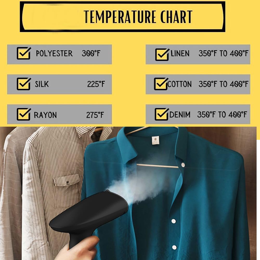 Professional Handheld Garment Steamer with Fast Heat, Leakproof Portable Wrinkle Remover for Travel & Home Use