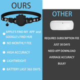 GPS Cat Tracker Collar Apple Find My Compatible Waterproof Adjustable Pet Locator No Subscription Required
