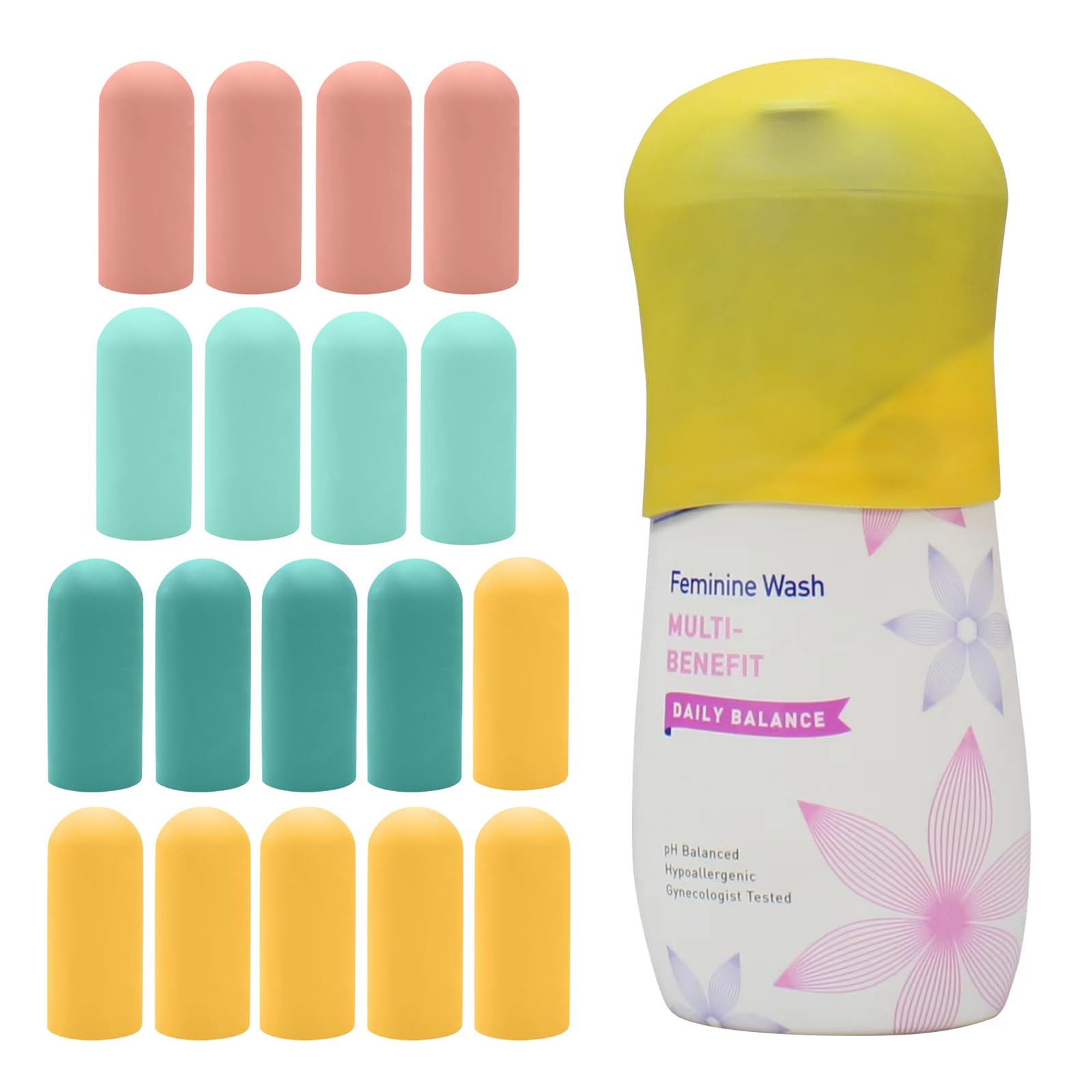 Leak-Proof Silicone Bottle Covers (18-Pack) – Travel Toiletry Protectors for Luggage & Carry-On