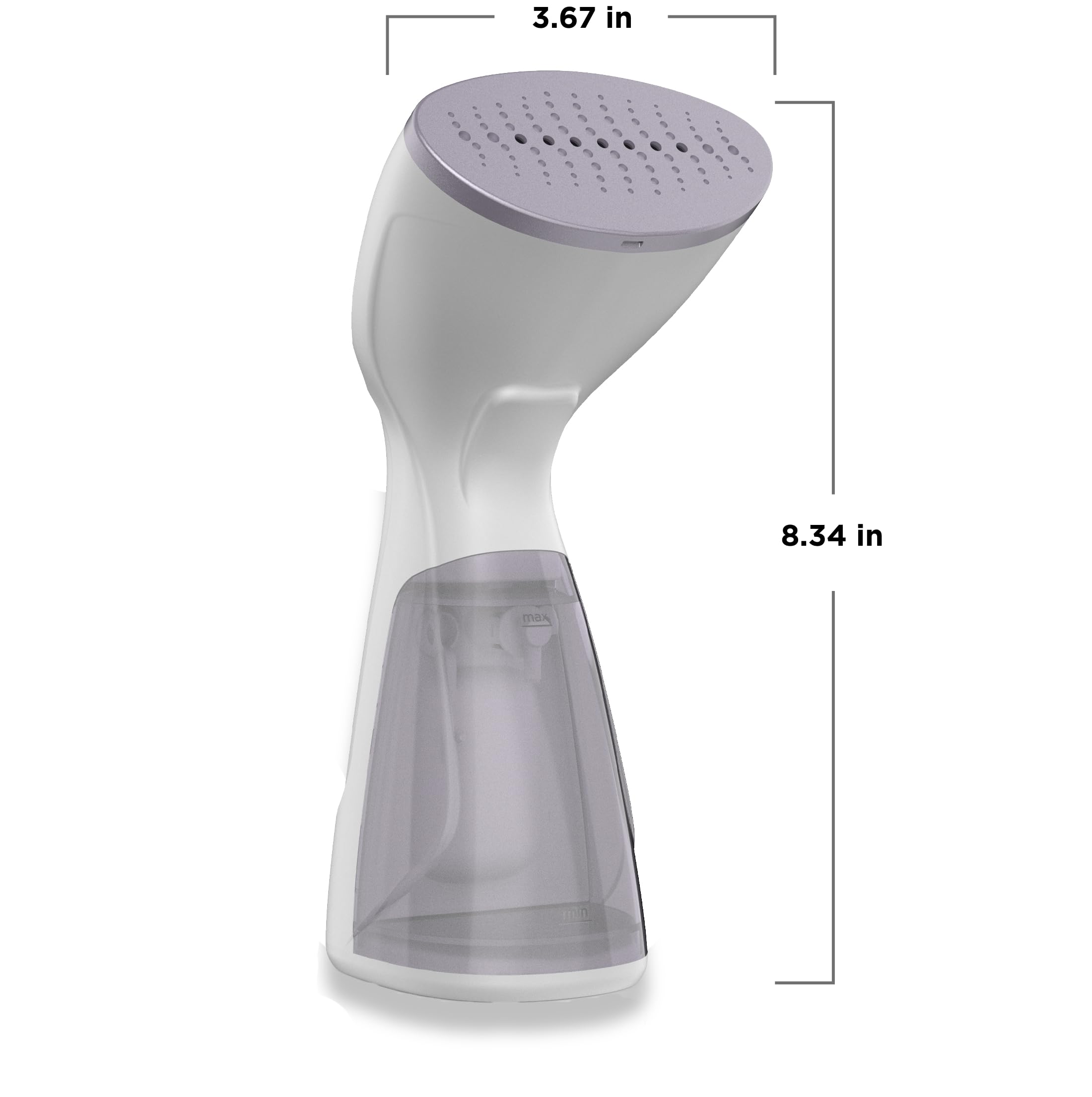 Black+Decker Compact Lavender Handheld Garment Steamer Lightweight Travel Wrinkle Remover with Fast Heat