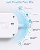One Beat Cruise Power Strip with USB-C – Flat Plug Extension Cord, 3 Outlets & 4 USB Ports (2025)