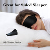 3D Contoured Sleep Mask with Memory Foam – 100% Light Blocking Comfortable Eye Mask for Travel, Meditation & Deep Sleep