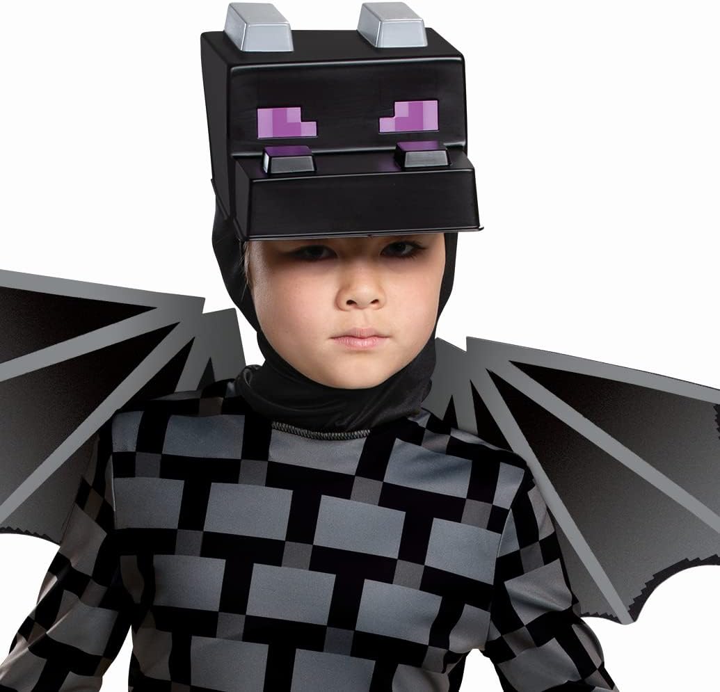 Minecraft Ender Dragon Costume for Kids – Official Licensed Jumpsuit with Wings, Tail & Headpiece