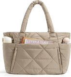 Puffy Tote Bag for Women - Lightweight 15.6" Laptop Work Bag