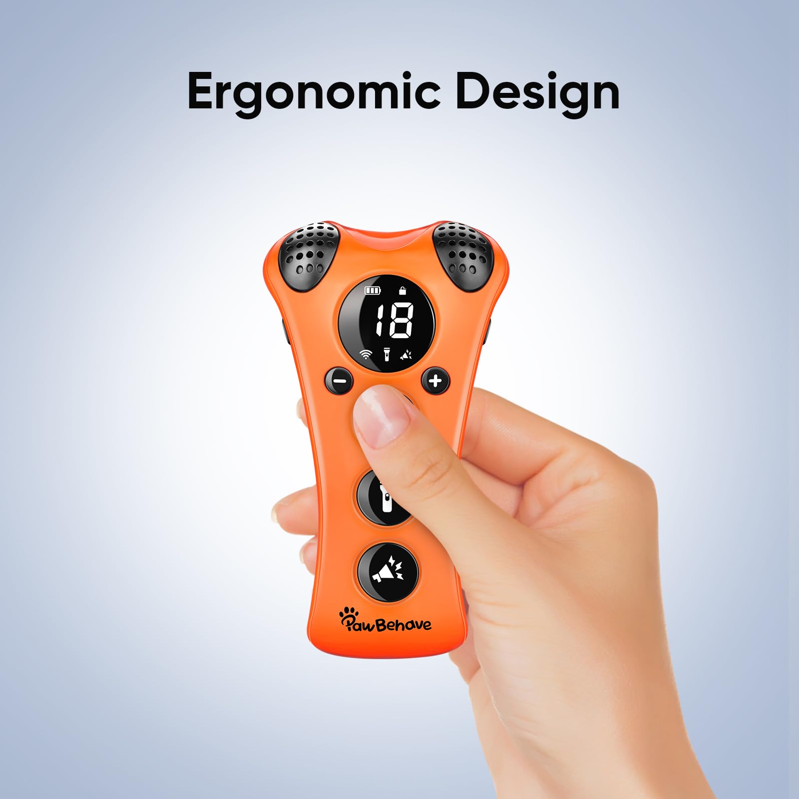 Adjustable Ultrasonic Dog Training Device with 10 Frequency Levels, LCD Display, Rechargeable Battery, and LED Flashlight for Behavior Correction
