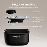 Cordless 5000mAh Cat Water Fountain with Stainless Steel Tray – 3 Flow Modes & 30-Day Battery (Black)