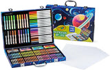 140-Piece Space-Themed Kids Art Case and Coloring Set