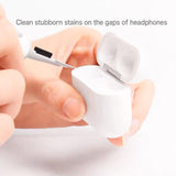 3-in-1 Earbuds Cleaning Pen with Precision Brush & Metal Tip – Wireless Headphone Care Tool White Gray
