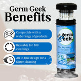 Germ Geek Precision Electronics Cleaning Kit with Anti-Static Brush, Multi-Purpose Cleaner for Keyboards, Laptops, Phones, and Devices