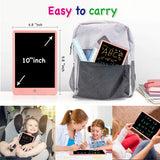 ORSEN 10” Color LCD Writing Tablet for Kids – Reusable Doodle Drawing Board with Eye-Safe Screen (Pink)