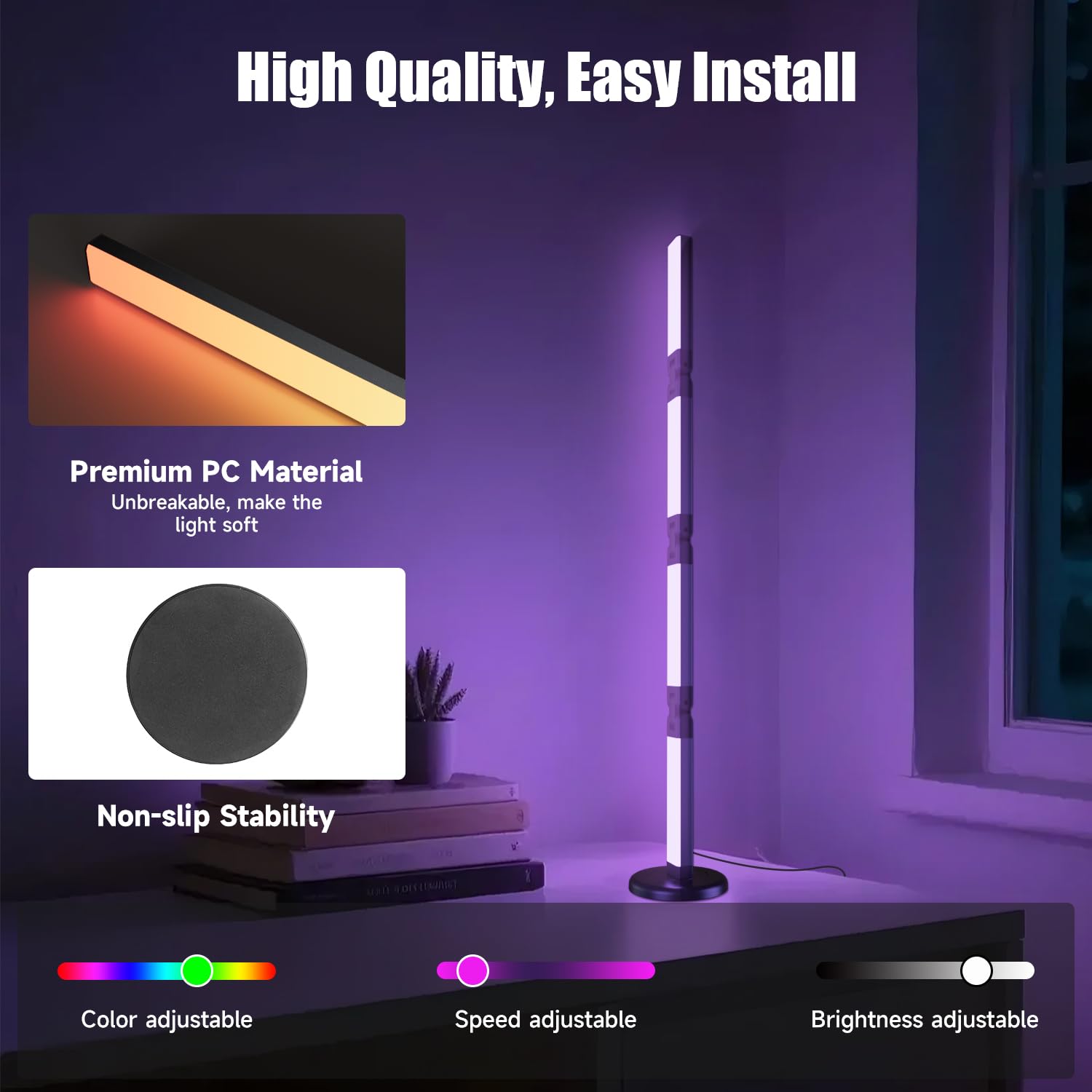 Magic Lantern RGB Foldable Desk Ambient Lamp – 16 Million Colors, Music Sync & App Control
