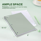 3-Pack Aesthetic College Ruled Spiral Notebooks
