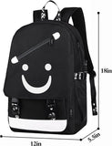 Glow Anime School Backpack with USB Port and Lock