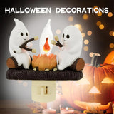 LEDeng Ghost Campfire Flickering Wall Light, Flicker Flame Halloween Wall Decoration, LED Faux Campfire Light, Halloween Indoor Decoration, Holiday Gifts