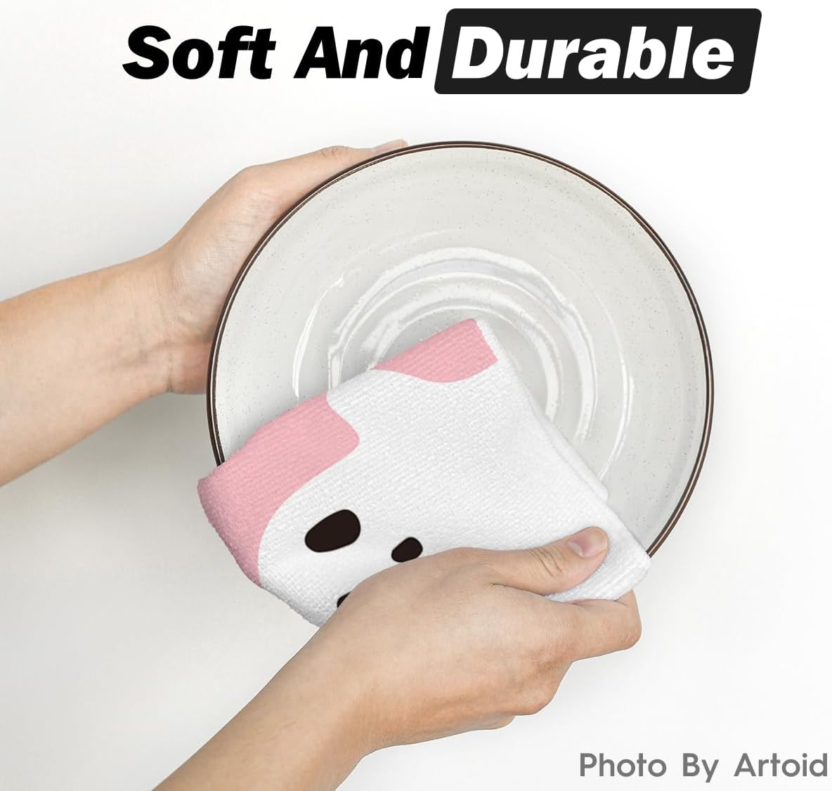 2PCS Pink Halloween Dish Towels – Soft, Absorbent & Durable Tea Towels for Kitchen Decor (18x26 Inches)