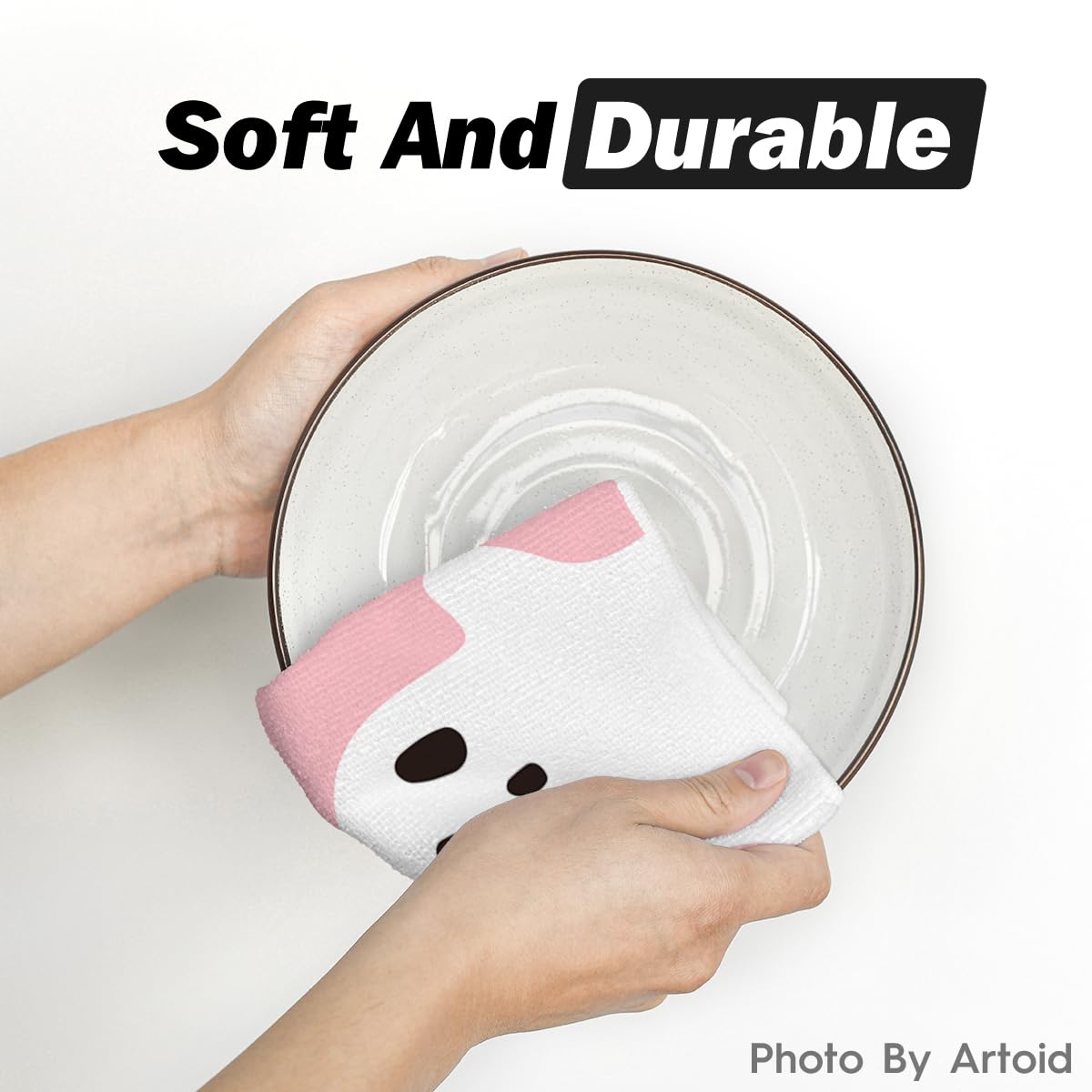 2PCS Pink Halloween Dish Towels – Soft, Absorbent & Durable Tea Towels for Kitchen Decor (18x26 Inches)