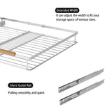 Expandable Pull-Out Cabinet Organizer – 3-Pack Heavy-Duty Slide-Out Storage Drawers (Chrome)