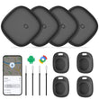 Android Air Tracker 4-Pack Bluetooth Item Locator, Find Hub Compatible Smart Luggage and Key Tracker with Replaceable Battery