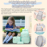 Daisy Print School Backpack Set with Insulated Lunch Bag
