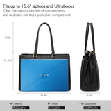 LOVEVOOK Waterproof Leather Laptop Tote Bag for Women – 15.6” Lightweight Business & Office Work Briefcase (Black)