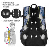 RickyH Style School & College Backpack with Laptop Compartment, Lightweight Multi-Pocket Daypack