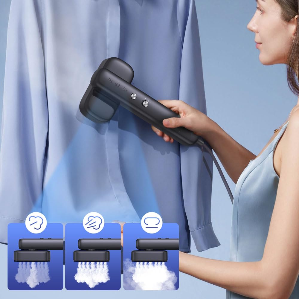Dual Voltage Travel Garment Steamer Iron 2200W Portable Handheld Wrinkle Remover with Ceramic Plate