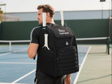 GEMGOAL Extra Large Pickleball Backpack for 4 Rackets with Shoe Compartment & Fence Hook – 52L – Black