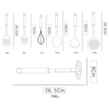 8-Piece Stainless Steel Cooking Utensil Set with Mirror Finish – Durable, Rust-Resistant & Dishwasher Safe
