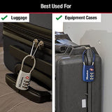 Master Lock TSA Accepted Combination Luggage Lock with Flexible Steel Cable, Resettable 3-Dial Travel Padlock