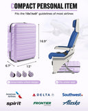 Light Purple 16-Inch Underseat Carry-On with TSA Lock