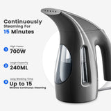 Hilife Portable Handheld Garment Steamer 700W with Large Tank and Travel-Friendly Wrinkle Remover