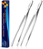 Professional Stainless Steel Kitchen Tweezers Set – 12 Inch Precision Cooking Tongs (2 Pack)