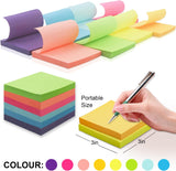8-Pack Multicolor Sticky Notes, 800 Sheets Total