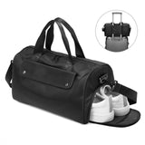 Reeyee Compact Cordura Gym & Travel Duffle Bag with Shoe Compartment and Trolley Sleeve – Black