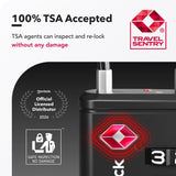 TSA 008 Approved 4-Digit Combination Luggage Lock with Inspection Indicator, Heavy Duty Cable Travel Lock for Suitcases & Backpacks