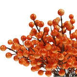 30Pcs Artificial Orange Berry Picks – Realistic Faux Holly Sprigs & Fall Stems for Halloween, Thanksgiving & Home Decoration (8.8 Inches)